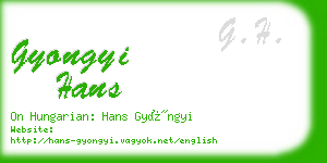 gyongyi hans business card